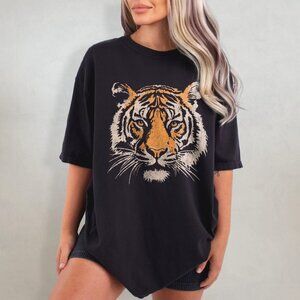 Vintage Tiger Graphic T-Shirt, Retro Jungle Safari Animal Tee